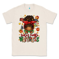 Natural santa's favorite waitress messy bun Classic Tee - texasbilliewilder