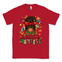 Red santa's favorite waitress messy bun Classic Tee - texasbilliewilder