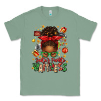 Sage santa's favorite waitress messy bun Classic Tee - texasbilliewilder