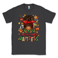 Smoke santa's favorite waitress messy bun Classic Tee - texasbilliewilder
