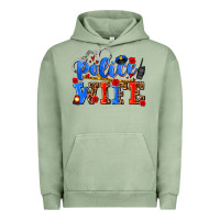 Pigment Oil Green police wife Urban Hoodie - AdoDesignShop