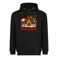 Black all i want for christmas is a choir Heavyweight Hoodie - BarkalooDesign