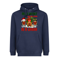 Navy all i want for christmas is a choir Heavyweight Hoodie - BarkalooDesign