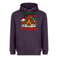 Plum all i want for christmas is a choir Heavyweight Hoodie - BarkalooDesign