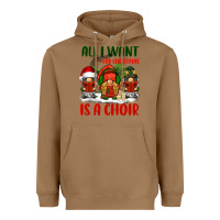 Toasted Coconut all i want for christmas is a choir Heavyweight Hoodie - BarkalooDesign
