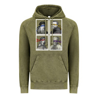 Vintage Olive Ninja Artists Leonardo Donatello Raphael Michelangelo Parody Renaissan Vintage Hoodie - trangStudio