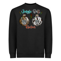 Black Jingle Bell Rockin Heavyweight Sweatshirt - CowhideDigitalArt
