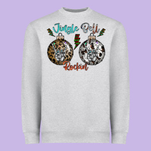 Jingle Bell Rockin Heavyweight Sweatshirt Designed By Cowhidedigitalart