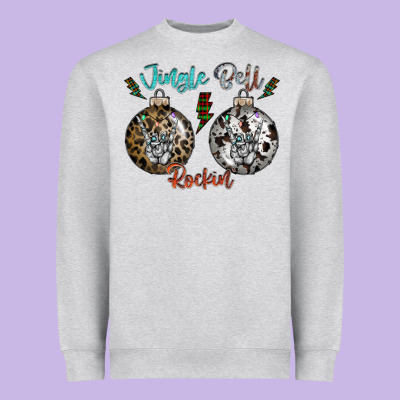 Jingle Bell Rockin Heavyweight Sweatshirt Designed By Cowhidedigitalart
