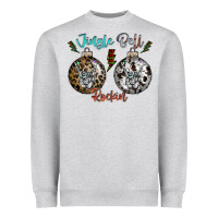 Heather Grey Jingle Bell Rockin Heavyweight Sweatshirt - CowhideDigitalArt