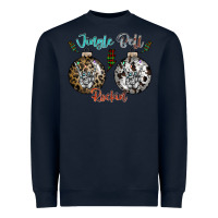 Navy Jingle Bell Rockin Heavyweight Sweatshirt - CowhideDigitalArt