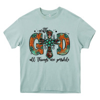 Arona with god all things are possible gemstone cross Heavy Core Tee - Jasminsmagicworld