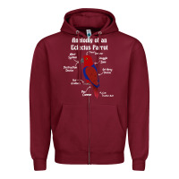 Burgundy Anatomy of a female Eclectus Parrot Zipper Hoodie - trangStudio
