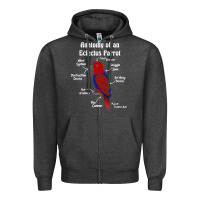 Charcoal Heather Anatomy of a female Eclectus Parrot Zipper Hoodie - trangStudio