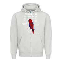 Dove Grey Anatomy of a female Eclectus Parrot Zipper Hoodie - trangStudio