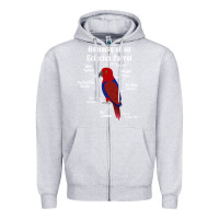 Heather Grey Anatomy of a female Eclectus Parrot Zipper Hoodie - trangStudio