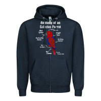 Navy Anatomy of a female Eclectus Parrot Zipper Hoodie - trangStudio