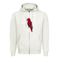 Oatmeal Heather Anatomy of a female Eclectus Parrot Zipper Hoodie - trangStudio