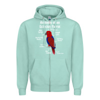 Seafoam Anatomy of a female Eclectus Parrot Zipper Hoodie - trangStudio