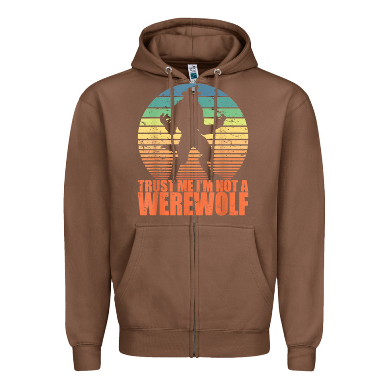 Trust Me I'm Not A Werewolf Men Boys Halloween Costume Zipper Hoodie by trangStudio | Teevron