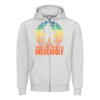 Dove Grey trust me i'm not a werewolf men boys halloween costume Zipper Hoodie - trangStudio