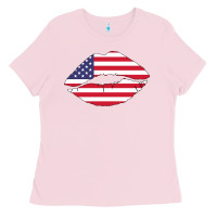Bubblegum Pink American lip Ladies Tee - Bettercallsaul
