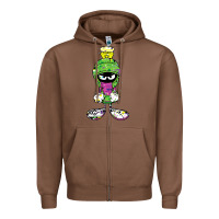 Chestnut Marvin The Martian Glitch Zipper Hoodie - trangStudio