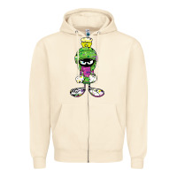 Sandshell Marvin The Martian Glitch Zipper Hoodie - trangStudio