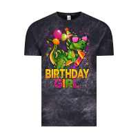 Cloud Black 1st birthday girl t rex pink Vintage Tee - CowGirlArtShop