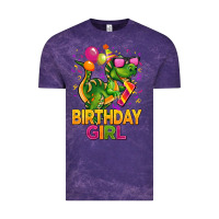 Cloud Purple 1st birthday girl t rex pink Vintage Tee - CowGirlArtShop