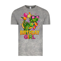 Cloud Rock 1st birthday girl t rex pink Vintage Tee - CowGirlArtShop