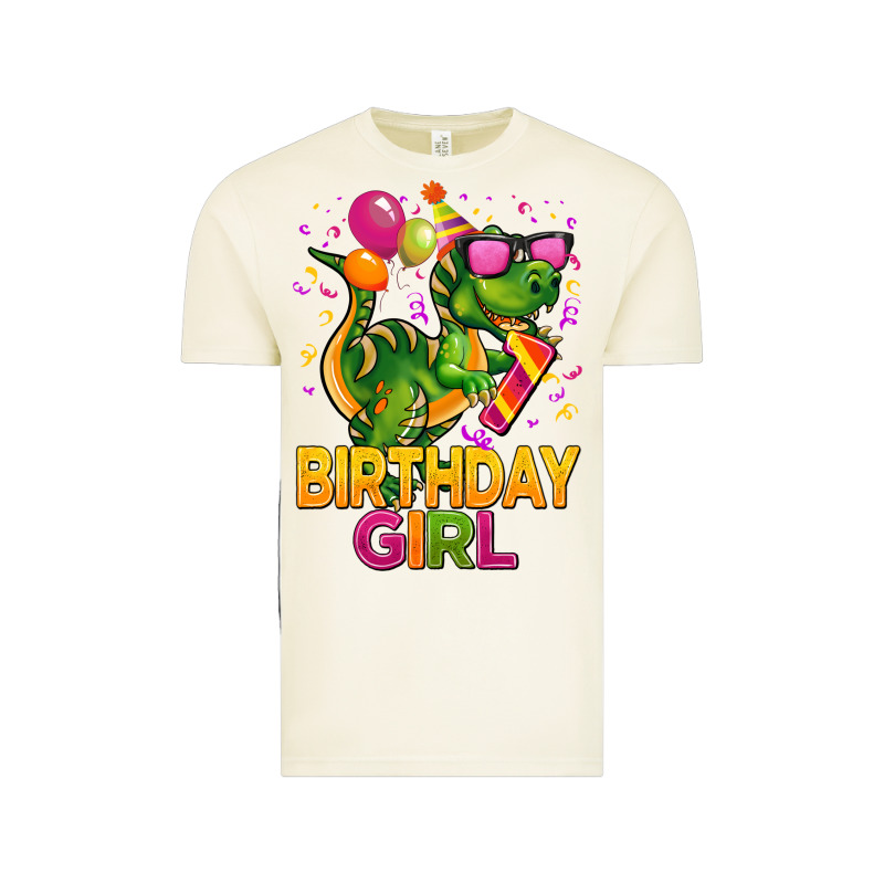 1st Birthday Girl T Rex Pink Vintage Tee by CowGirlArtShop | Teevron