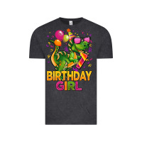 Vintage Black 1st birthday girl t rex pink Vintage Tee - CowGirlArtShop