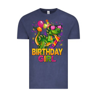 Vintage Denim 1st birthday girl t rex pink Vintage Tee - CowGirlArtShop