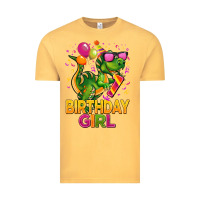 Vintage Mustard 1st birthday girl t rex pink Vintage Tee - CowGirlArtShop