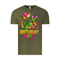 Vintage Olive 1st birthday girl t rex pink Vintage Tee - CowGirlArtShop