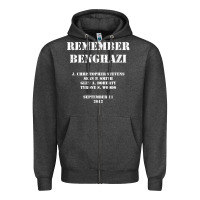 Charcoal Heather Remember Benghazi Patriotic For US Veteran Gift Zipper Hoodie - trangStudio