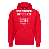 Red Remember Benghazi Patriotic For US Veteran Gift Zipper Hoodie - trangStudio