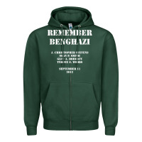 Sports Green Remember Benghazi Patriotic For US Veteran Gift Zipper Hoodie - trangStudio