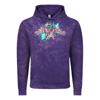 Cloud Purple cancer ribbon with angel wings Vintage Hoodie - CowGirlArtShop