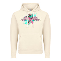 Vintage Artic cancer ribbon with angel wings Vintage Hoodie - CowGirlArtShop