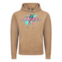 Vintage Coffee cancer ribbon with angel wings Vintage Hoodie - CowGirlArtShop