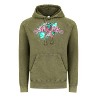 Cancer Ribbon With Angel Wings Vintage Hoodie | Teevron