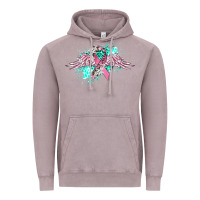 Vintage Zinc cancer ribbon with angel wings Vintage Hoodie - CowGirlArtShop