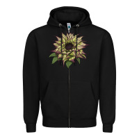 Black sun   fill purple sunflower Zipper Hoodie - LillyAllenDesigns