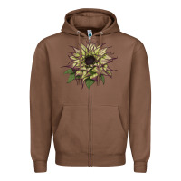 Chestnut sun   fill purple sunflower Zipper Hoodie - LillyAllenDesigns
