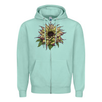 Seafoam sun   fill purple sunflower Zipper Hoodie - LillyAllenDesigns