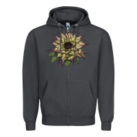 Smoke sun   fill purple sunflower Zipper Hoodie - LillyAllenDesigns