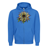 True Royal sun   fill purple sunflower Zipper Hoodie - LillyAllenDesigns