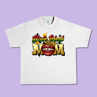 Black Mom Urban Heavy Tee Designed By Cowgirlartshop